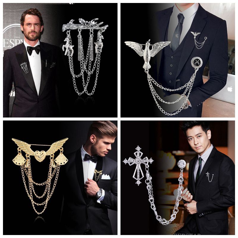 1 Paire Chemisier Col chemise col Lapel Pin Clip Broche Costume accessoires bijoux
