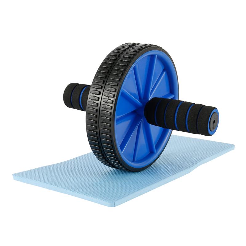 

Abdominal Roller Exercise Wheel Rope Muscle Double-wheeled with Mat for Arm Waist Leg Exercise Muscle Trainer Fitness Equipment, Blue