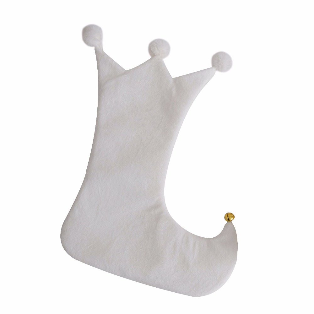 

Sorrento New Arrival Christmas gifts cream boots Christmas stockings with Small bell decorations Fashionable cuff