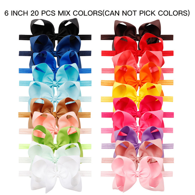 6'' bow headband 20pcs/bag