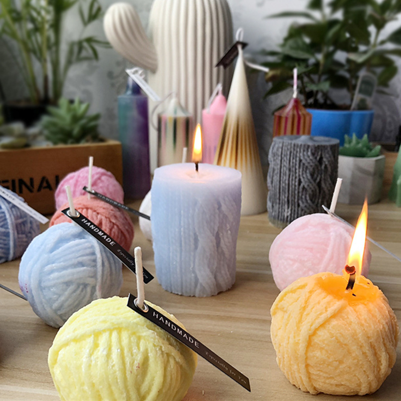 

Silicone mold candle pillar column car aromatherapy handmade soap wool ball silicon plaster mould 3D big