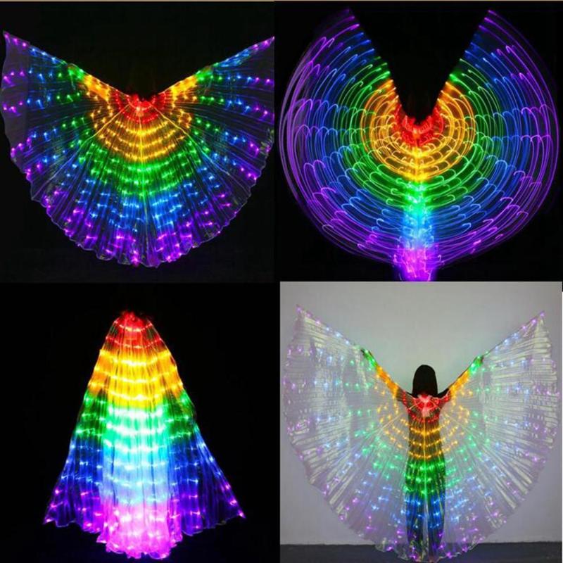 NEU LED Isis Flügel Bauchtanz Club Licht Show Kostüm Ägyptische Weiß Flügel DHL