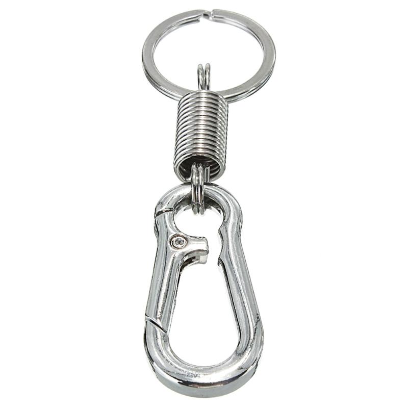 

Excellent quality Stainless steel Gourd Buckle carabiner keychain Waist Belt Clip anti-lost buckle hanging retractable keyring