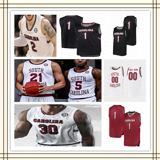 

College Basketball Gamecocks Jersey Sindarius Thornwell AJ Lawson Jermaine Cousinard Maik Kotsar Chris Silva Jair Bolden Alanzo Frink 4XL, Black