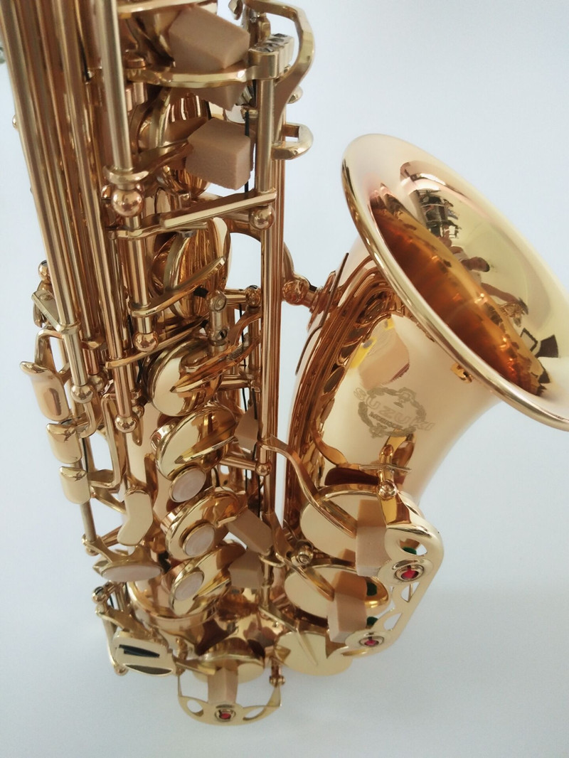 High quality Alto saxophone brass music EbTune Alto saxophone Gold professional grade playing Music With Case-image-490071791
