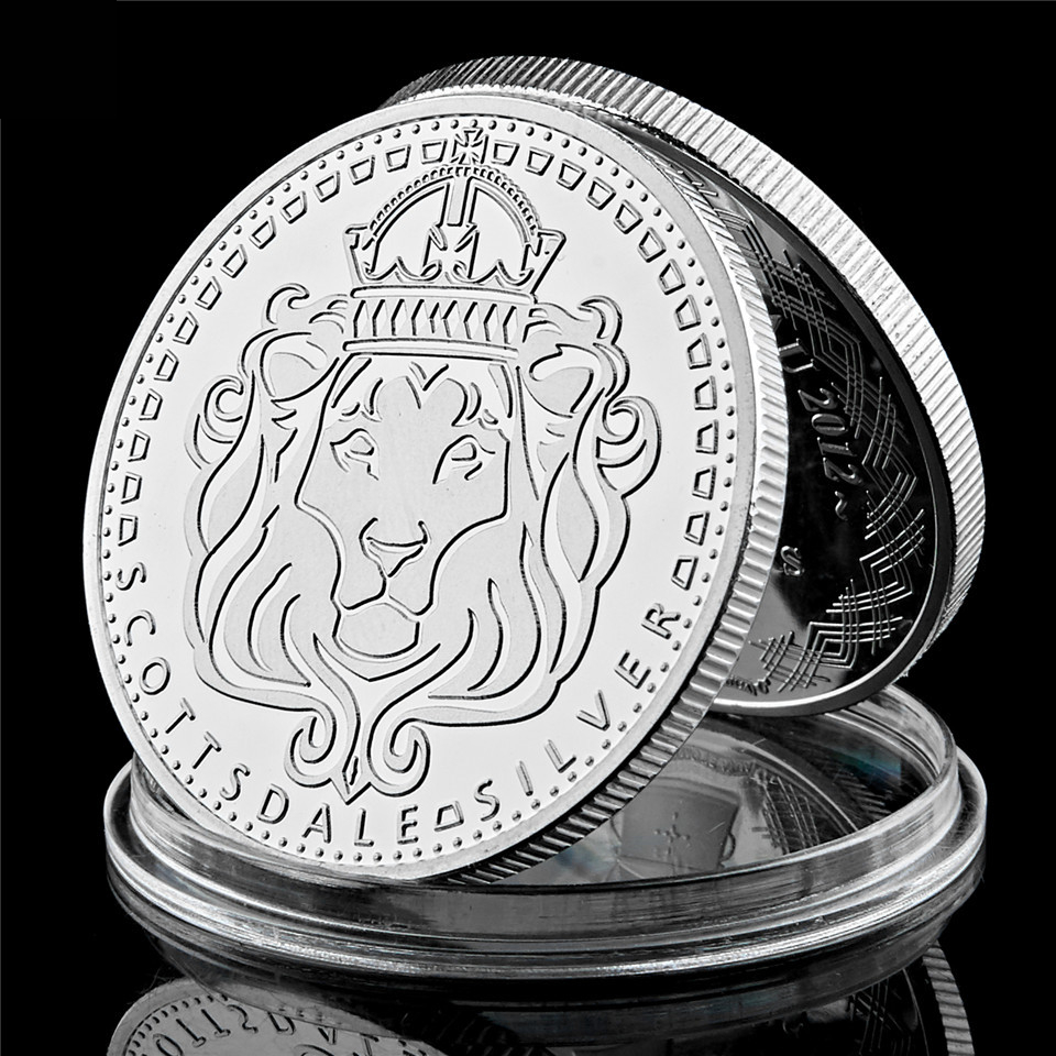 Arts and Crafts USA Commemorative Coin 1 Troy Oz Silver 99.9% in Omnia Paratus Scottsdal Lion King Custom Collection-image-522501739