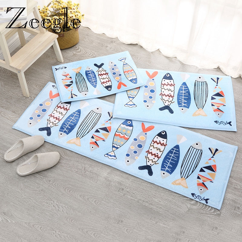

Zeegle Carpet and Rug for Living Room Anti Slip Kitchen Rug Absorbent Hallway Floor Mat Doormat Sofa Area Bedside Carpet Mat, Rd