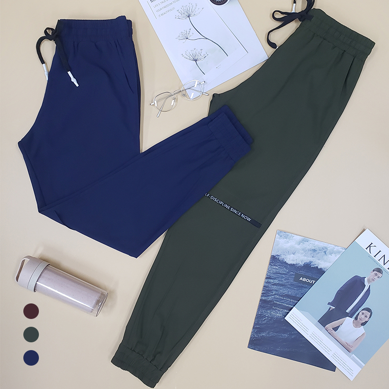 

Women Running Long Trousers Sports Plus Size Casual Pants Beam Feet Harlan Fitness Pants Spring Summer Highlight the Thin Legs, Green
