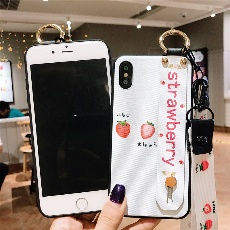 

Phone Holder Case Phone Case bracket for iPhone12 11pro XR Xs max Wrist Strap Lanyard Case for iphone 7 8 plus