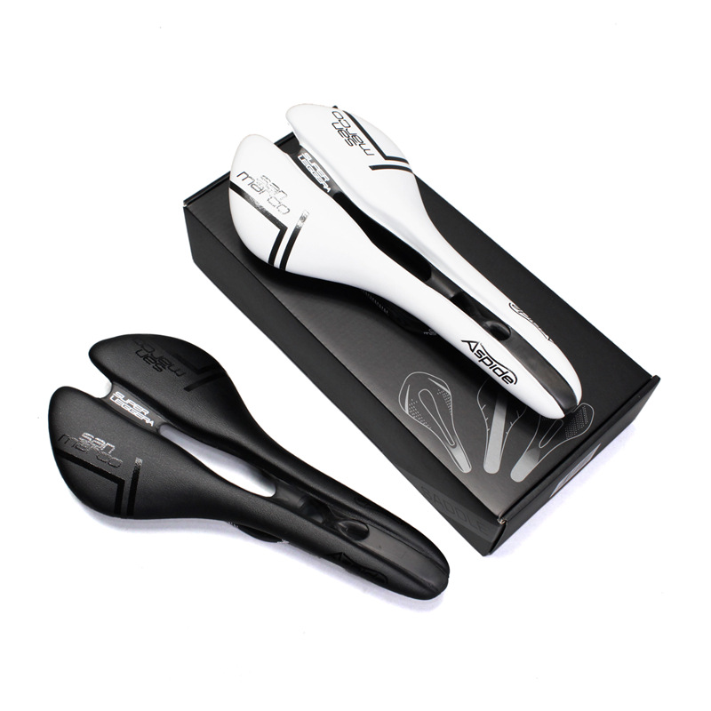 

2021 New Carbon Road Bicycle Saddle hollow Full Carbon Mountain Bike Saddle / seat / Carbon MTB Saddle + Leather 115g