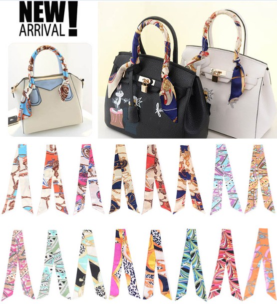 

bags handbag scraf handle belt Female new arrive original fashion Printing wallet purse silk imitation women shoulder DIY ART USA UK tote, Black