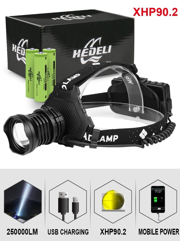 

300000 lm xhp90.2 led headlight xhp90 high power head lamp torch usb 18650 rechargeable xhp70 head light xhp50.2 zoom headlamp