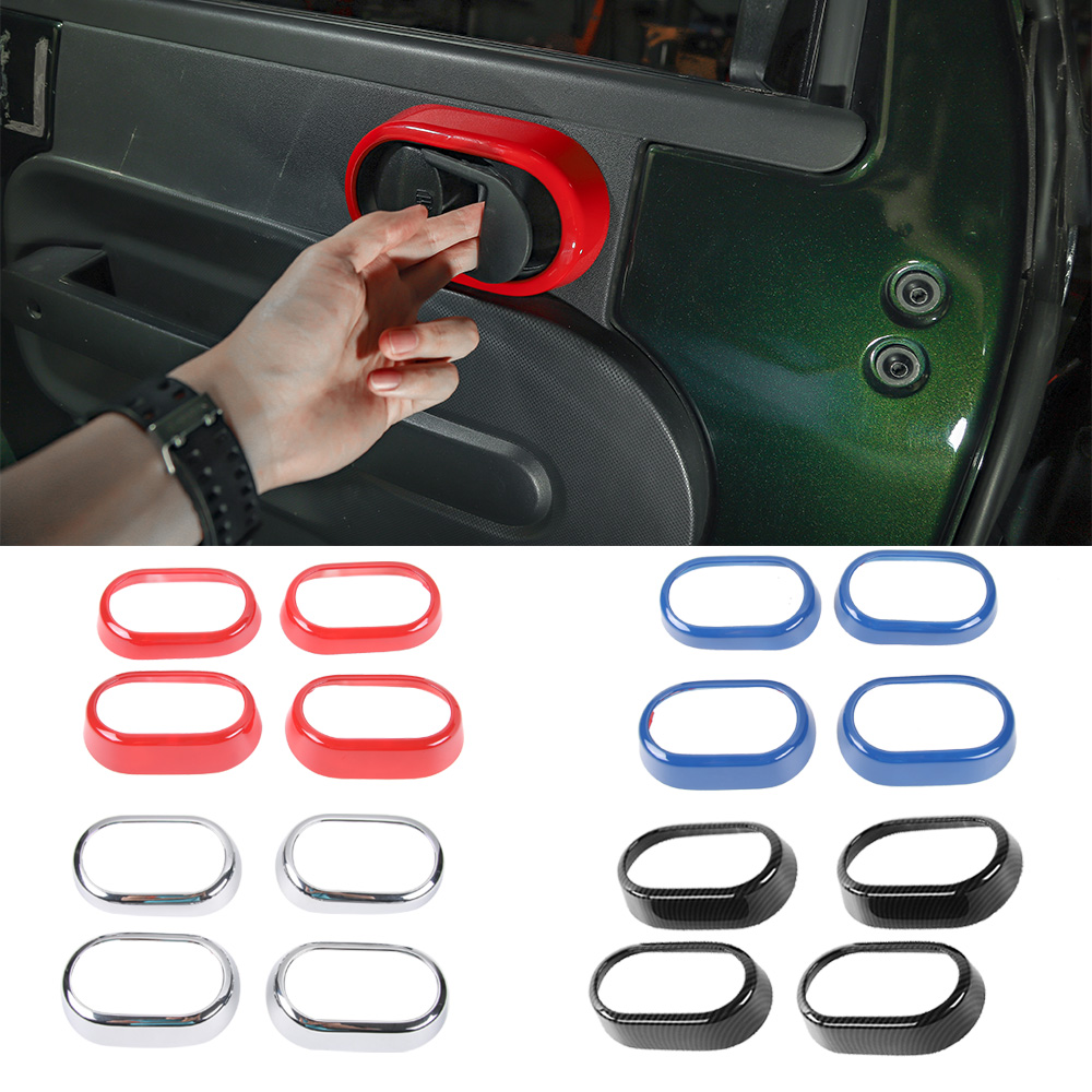 

ABS Car Interior Door Bowl Doorknob Decoration Ring For Jeep Wrangler JK 2007-2010 Car Interior Accessories