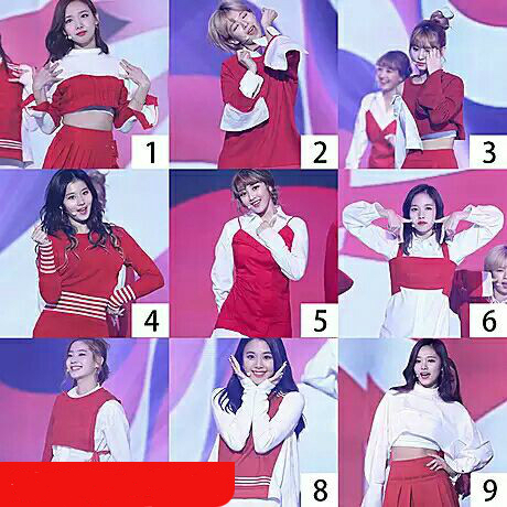 

kpop TWICE stage show same korean red slim long sleeve shirts tops+sexy High waist mini skirt sling dress women 2 piece outfits