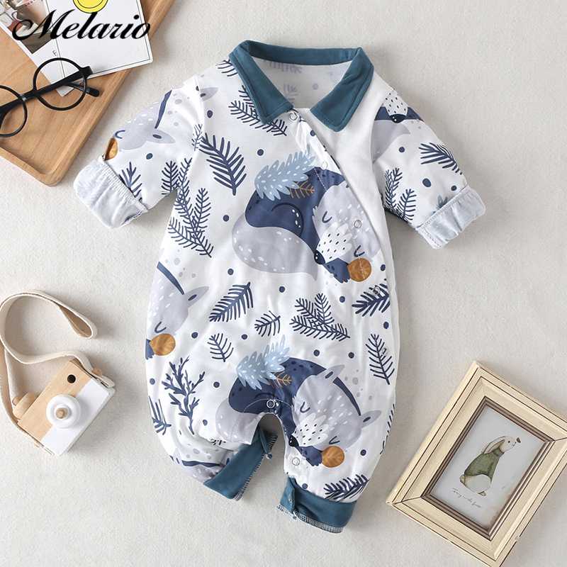 

Melario Boys Rompers Kids Romper Autumn Infant Printing Toddler Newborn Outfits Baby Boys Clothes Baby Rompers 6-24M, Ah2577white