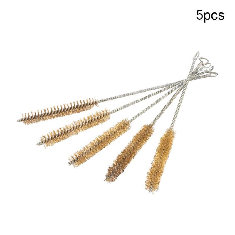 

Hot 2pcs/5pcs/10pcs 1.5cm Diameter Brass Wire Tube Brush Copper Wire Cleaning Brush 30cm Total Length Metal Handle Hand Tool