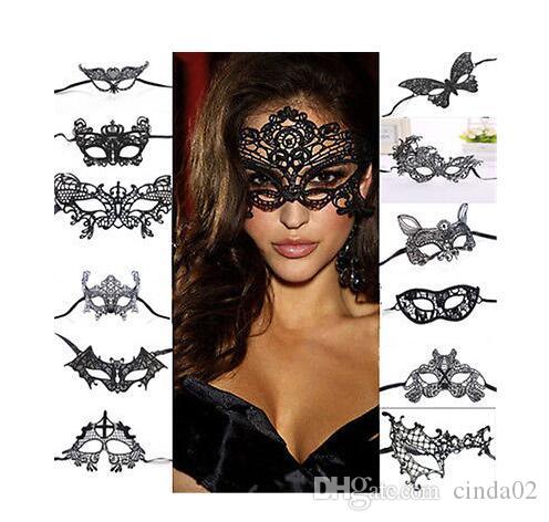 

1PCS Sexy Women Black Lace Eye Face Mask Masquerade Ball Prom Halloween Venetian Carnival Cool Fancy Costume For Anonymous Mardi