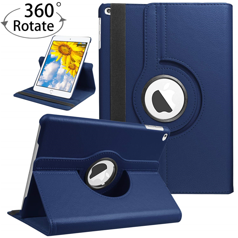 

360 Rotation PU Leather Case for iPad mini 4 Smart Tablet cover with stand function flip cases