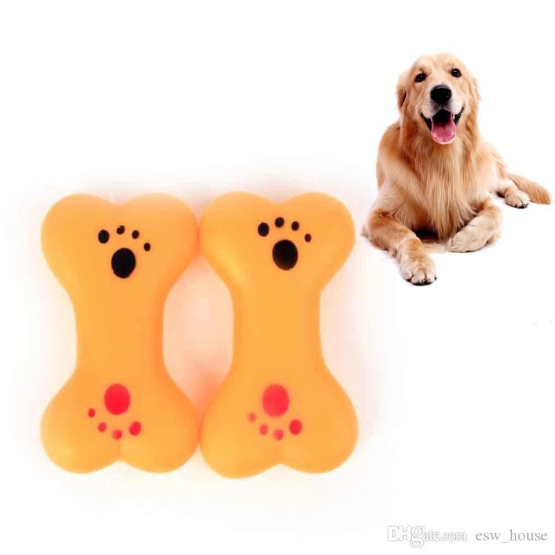 Small Dog Toys Rubber Dogs Squeaker Toys Pets Sound Squeaky Dumbbell Shape Chewing Toy Dog Games Products