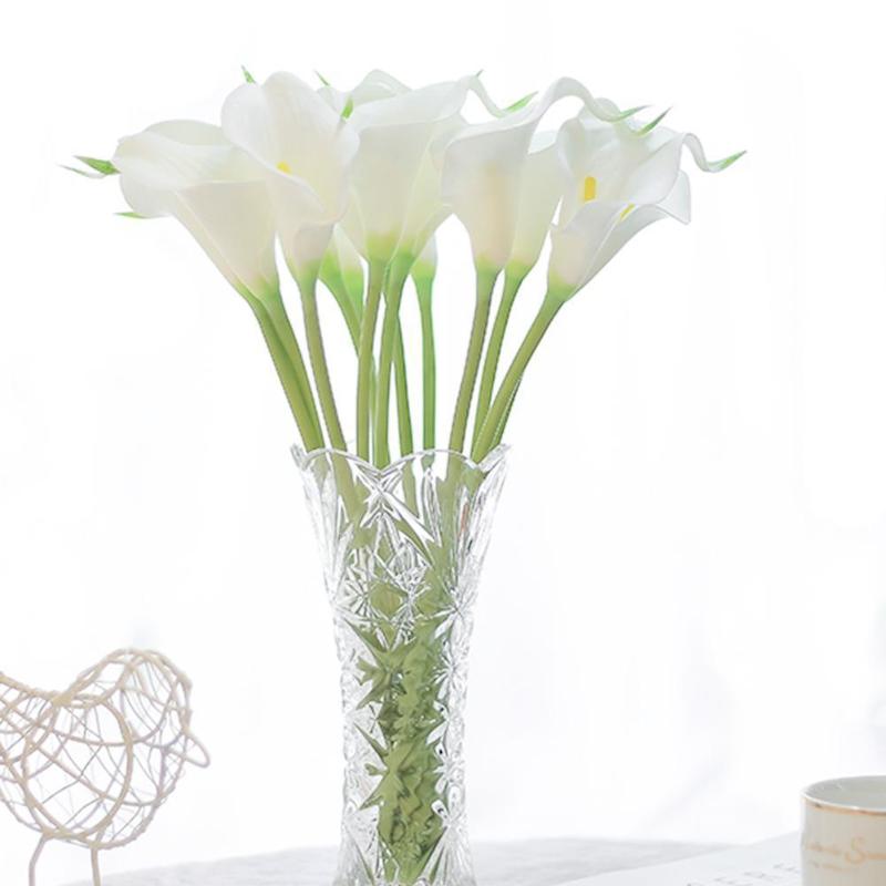

5Pcs Artificial Flower Decorative Flowers Calla Lily Decoration Flowers Latex Birthday Shipping Party Bouquet Free Wedding L8Z1, Yellow
