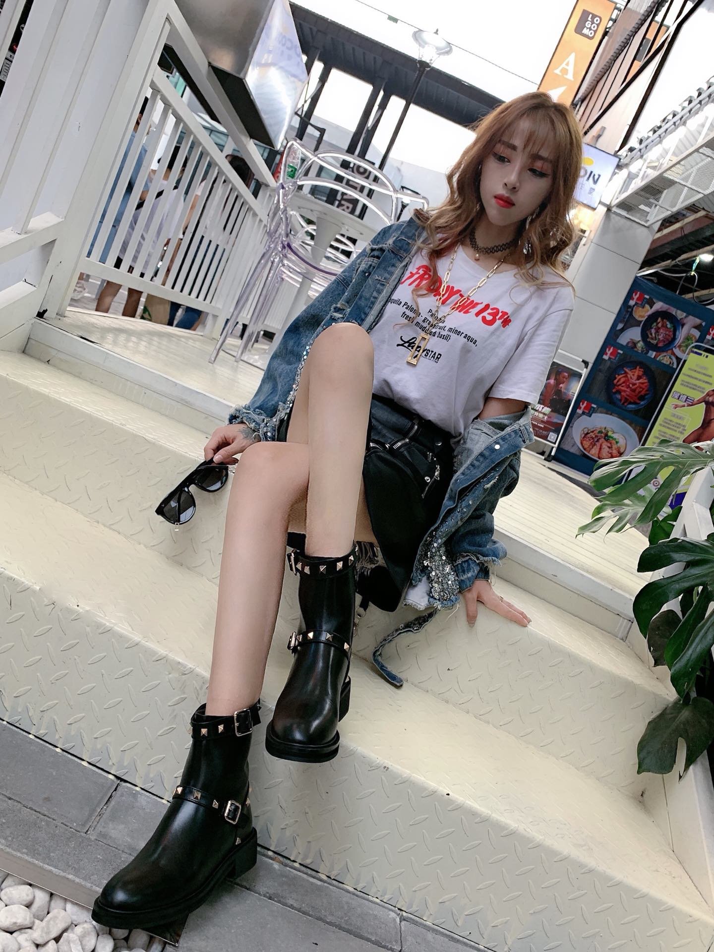 

Fashion Boots And Womens Shoes 2020 Designer Autumn New British Style Breathable Women With Web Celebrity Short Brand Boots Winter A511, Black