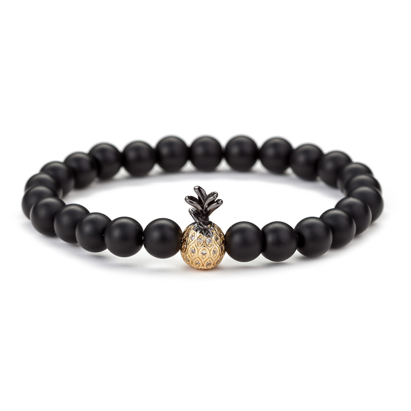 

Beaded Bracelet Zircon Couple Pineapple Mens Bangle Greys Anatomy Acessorios Vintage Men Tungsten Tiger Eye Beads 2020