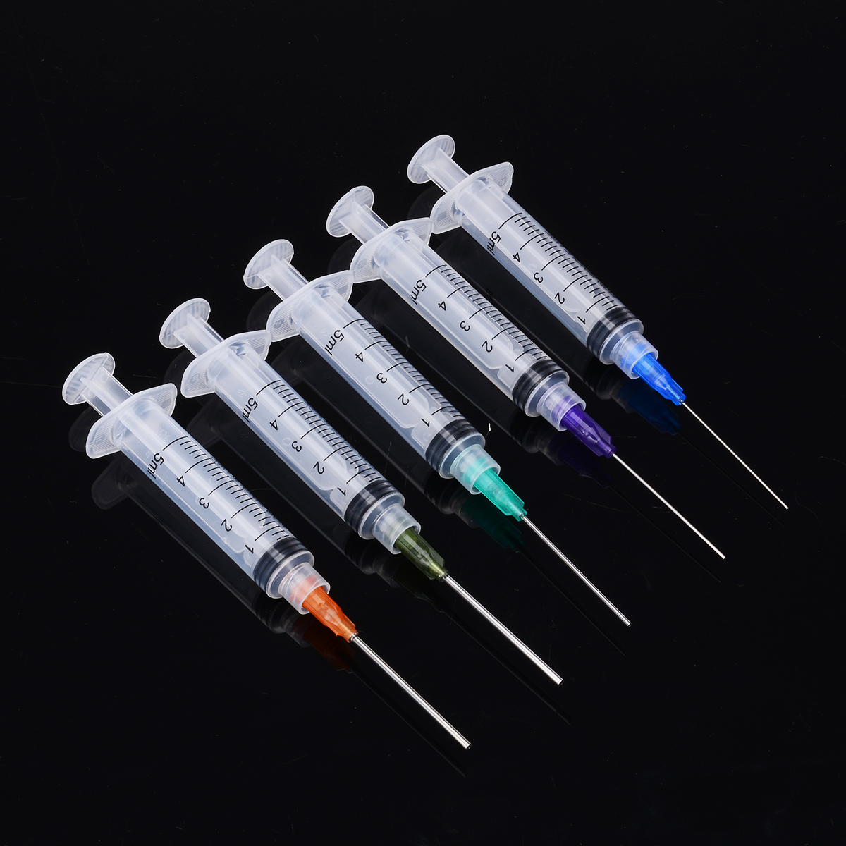 

50Pcs Lab Supplies High Quality Dispensing Syringes 5ml Syringe Crimp Sealed-Blunt Needle Tips for Glue Oil Ink Industrial Dispensing