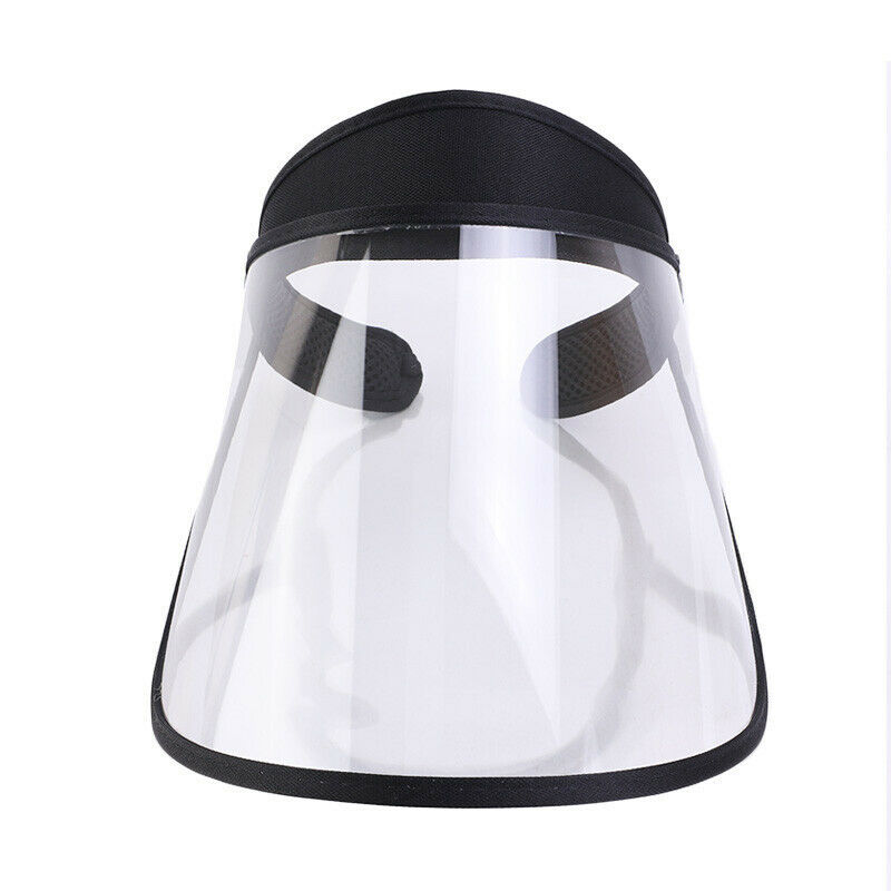 

Outdoor Epidemic Protection Hat Adjustable Face Shield Anti-Spitting Protective Hat Face Cover Summer Fisherman Visor, Black
