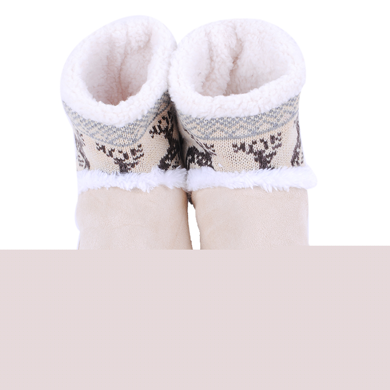 

Hot Sale-Women Home Soft Boots Shoes Winter Warm Indoor Cute Deer Shape Snow Boots New Fashion, Brown