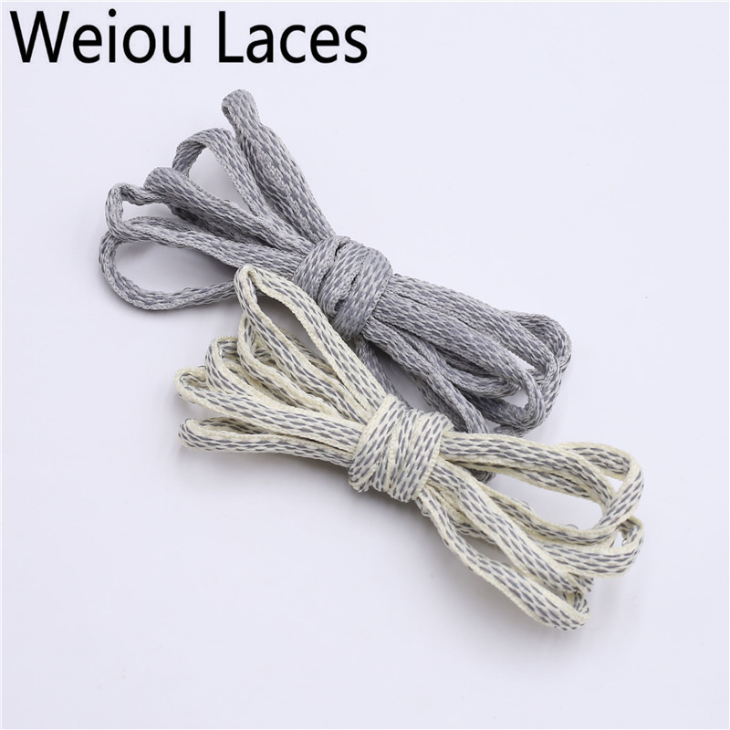 

Weiou Semicircular 3M Reflective Shoelace Oval Rope Laces Athletic KIDS Bootlace Highlight Sneakers Safety Running Shoestrings