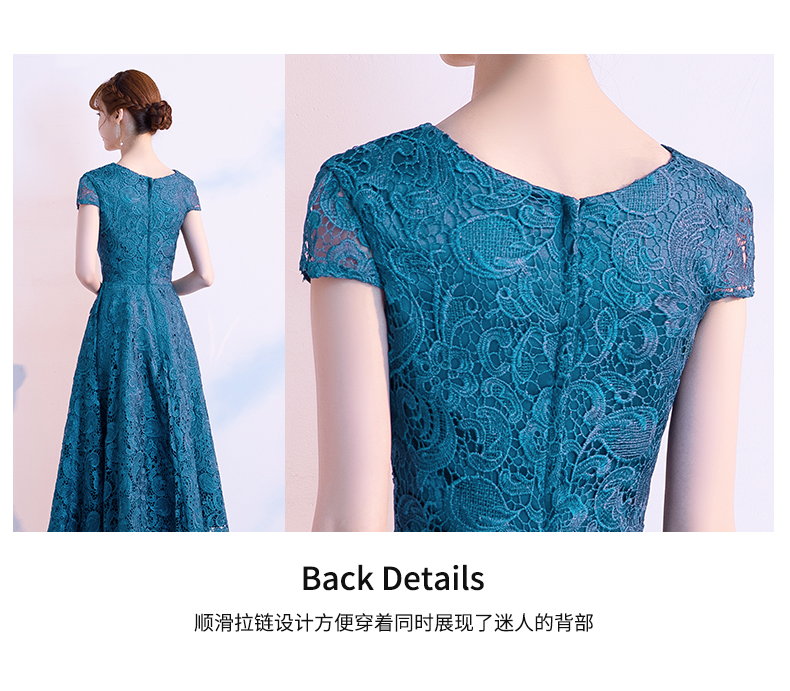 Tongshi Womens Sleeveless Prom Lace Dresses 25 Blue