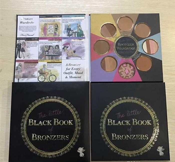 

Hot 2 Faced New THE LITTLE BLACK BOOK OF BRONZERS Palette Bronzer Wardrobe Blush Cheek Highlighter Cosmestics Palette, Multi