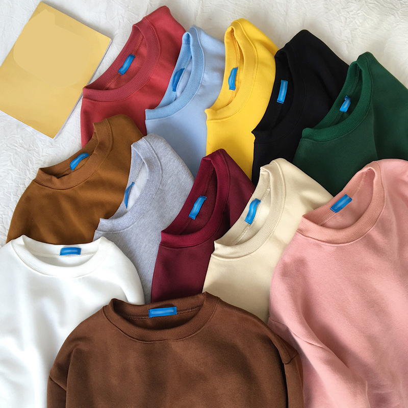 

Sudaderas Mujer 2020 Harajuku Solid Sweatshirt Women Long Sleeve Hoodie Loose Women Hoodies Sweatshirts Casual Tracksuit, White