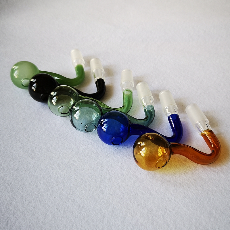 

Colorful Pyrex Glass Pipe 10mm 14mm 18mm Male Female Joint Oil Burner Pipes Glass Bubbler Hand Tobacco Pipe Dab Smoke Accessory
