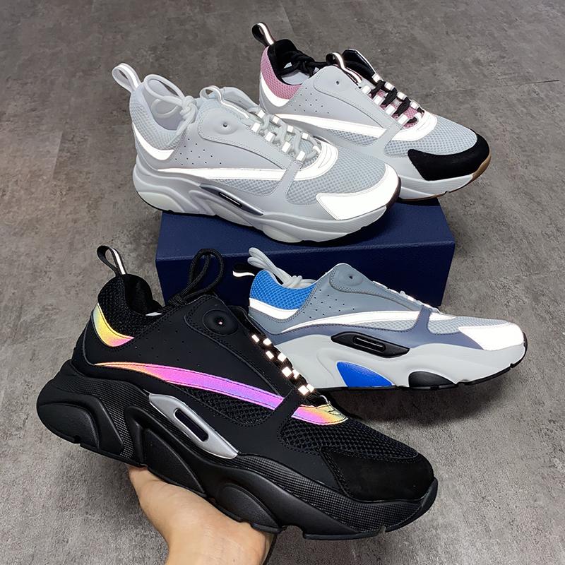

B22 Sneaker men shoes vintage Sneakers Canvas And Calfskin Trainers Unisex Low Top Casual Shoes Platform Shoes 20color Big size 35-46 NO70, Color 1