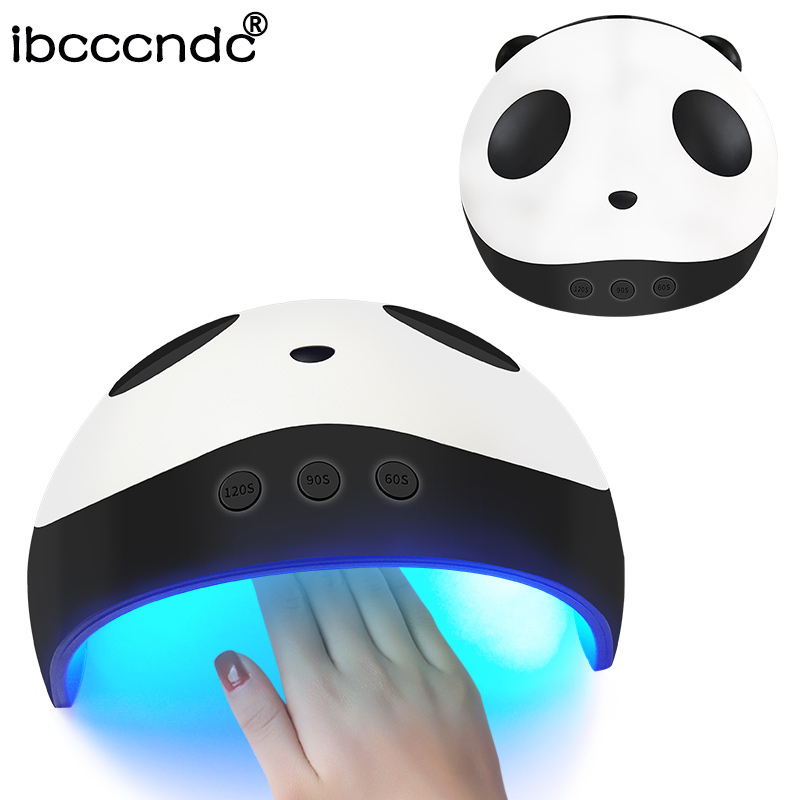 

36W Panda UV LED Lamp for Nails Nail Dryer Manicure Lamps Double Light Auto Motion Dryer Curing Gel Lacquer Polish with 3 Timers