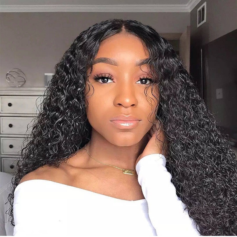 

Brazilian Curly Lace Front Wig 150% Density 4x1 Lace Part Wig Short Curly Front Human Hair Wigs Pre Plucked For Black Women, As pic