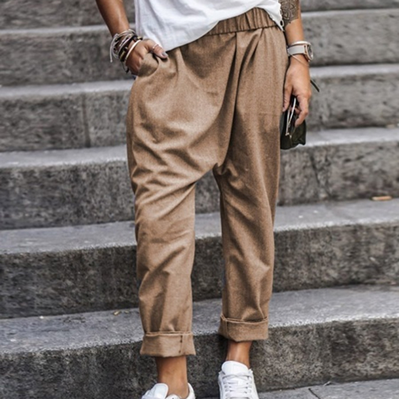 

Men High Waist Pants Fashion Full Length Stretch Pants Male Casual Comfortable Breathable Trousers, Black