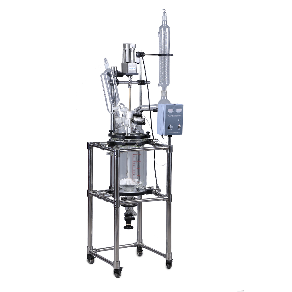 

ZZKD Lab Supplies 10L Kettle Reactor Chemical Double-layer Jacket Glass Reaction Vacuum Euqipment