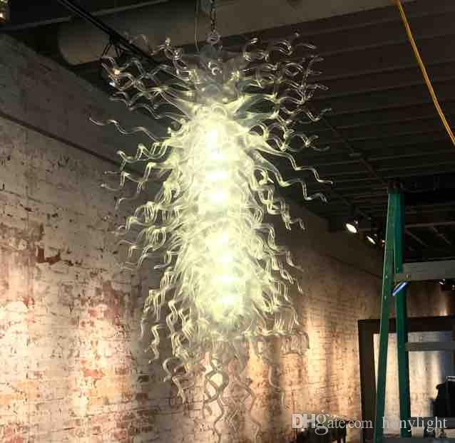 

Modern Art Decorative Pendant Lighting Living Room Dining Room Large Clear Chandelier LED Bulbs Luxury Hand Blown Glass Crystal Chandelier