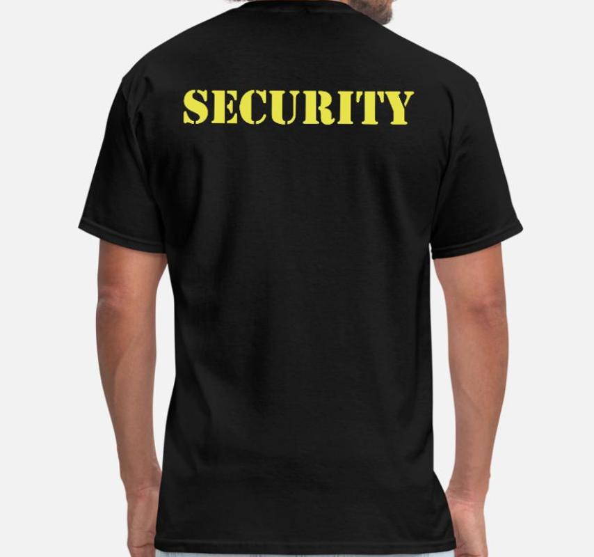 

Security T-Shirt Cotton O-Neck Short Sleeve Men' T Shirt New Size -3XL, Black
