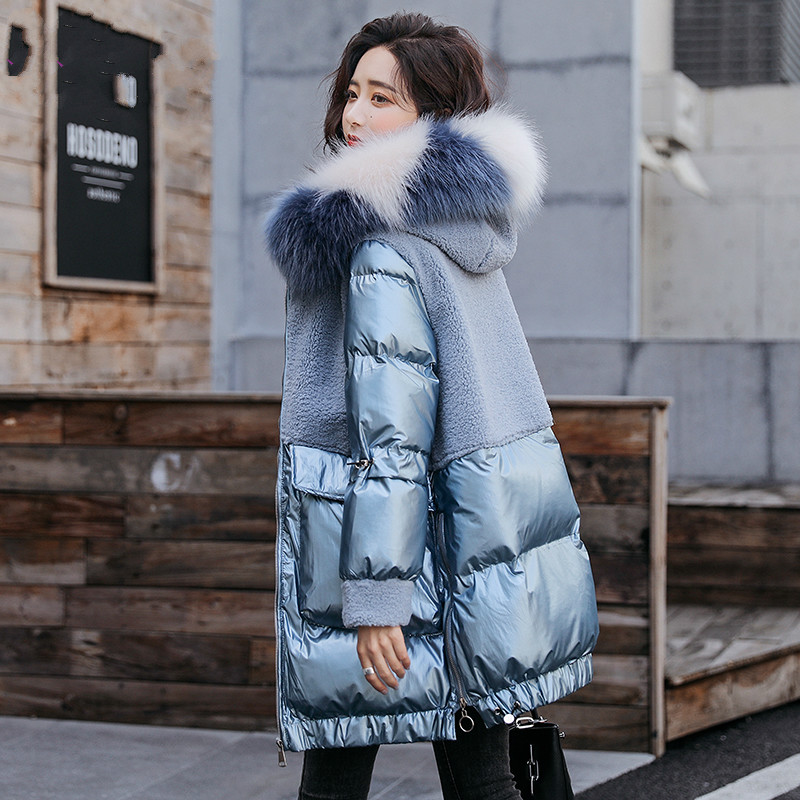 

Women' Jacket Winter Coat Women Parkas Long Woman Coats Bright Colors Jackets for Women Fur Collar Womens Clothing 2020 WPY740, Gray