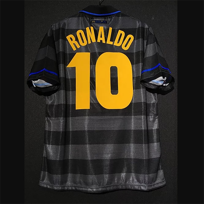 

Retro 1997/98 Ronaldo Djorkaeff Zamorano Zanetti Moriero Recoba Soccer Jerseys Vintage Milan Kit Classic Shirt, 97-98 cup shirt