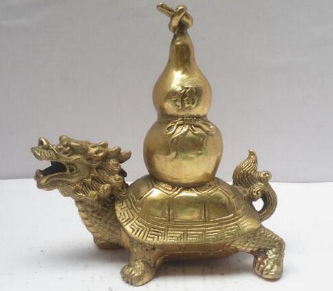 Fengshui Figur kupferoptik stehender Drache Figur