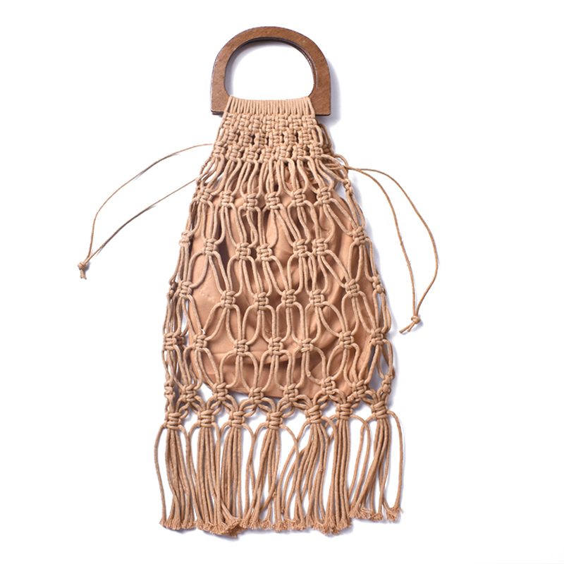 FURU Mango para bolso de mano rat/án, madera