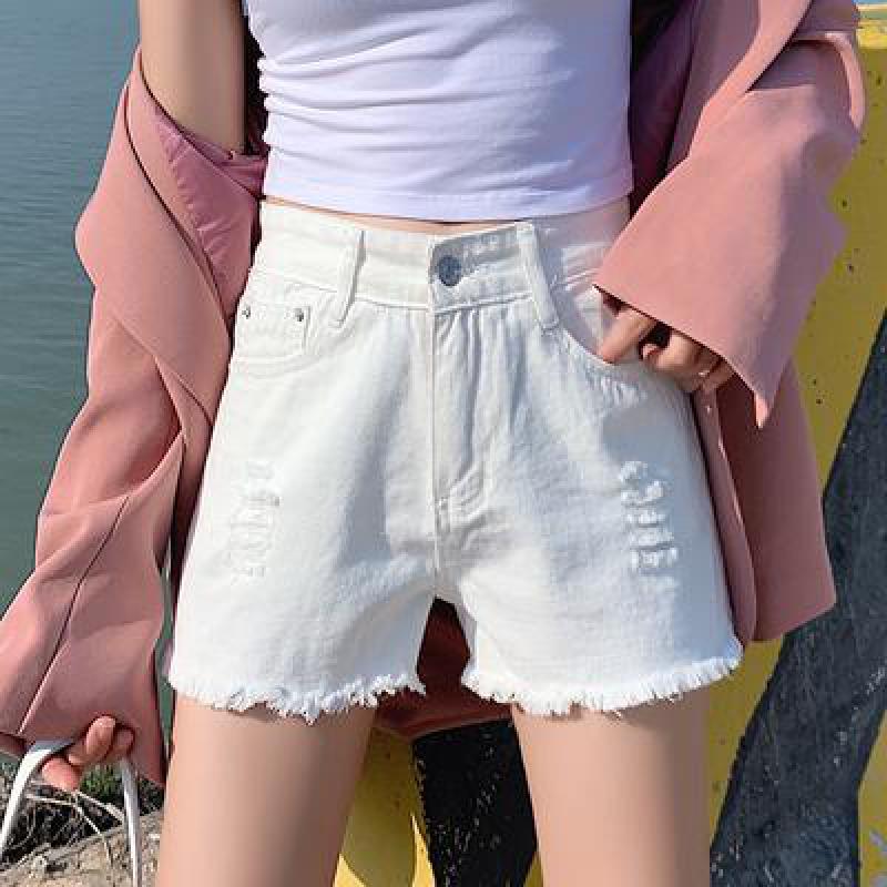 

Yedinas New Arrival Casual Summer Hot Sale Denim Women Shorts High Waists Shorts Women Plus Size Sexy Short Jeans 2020 Korean, Beige