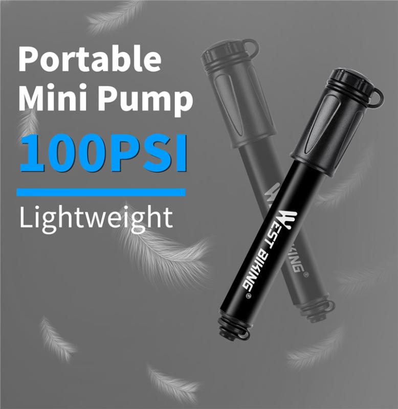 

Mini Bike Ball Pump High Pressure 100 PSI Multi-Purpose Pump Bicycles Soccer Ball Basketball Volleyball Balloons