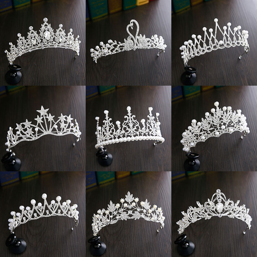 

2019 New style Big Princess Classic Bride Headpieces Tiaras Cute Girls Tiaras Crowns All with Crystal for Wedding and Gift New Style Free sh