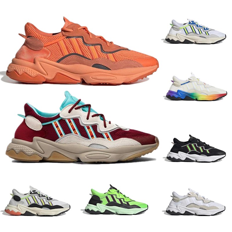 

2019 Pride 3M Reflective Xeno Ozweego For Men Women Casual Shoes Neon Green Solar Yellow Halloween Tones Core Black Trainer Sports Sneakers