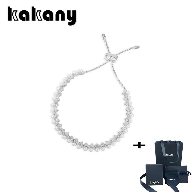 

Other Bracelets Kakany High-quality Inlaid Pearl Charm Bracelet Adjustable Up And Down Monaco Ladies Fashion Romantic Jewelry
